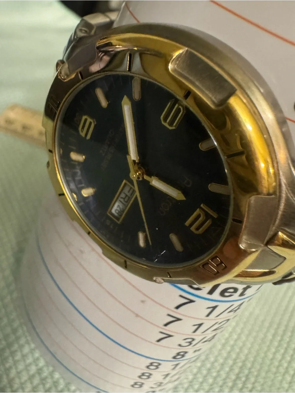 Armitron Two-Tone Gold & Silver Men's Watch with Blue Dial